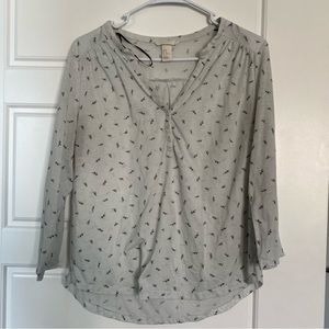 H&M Feather Blouse